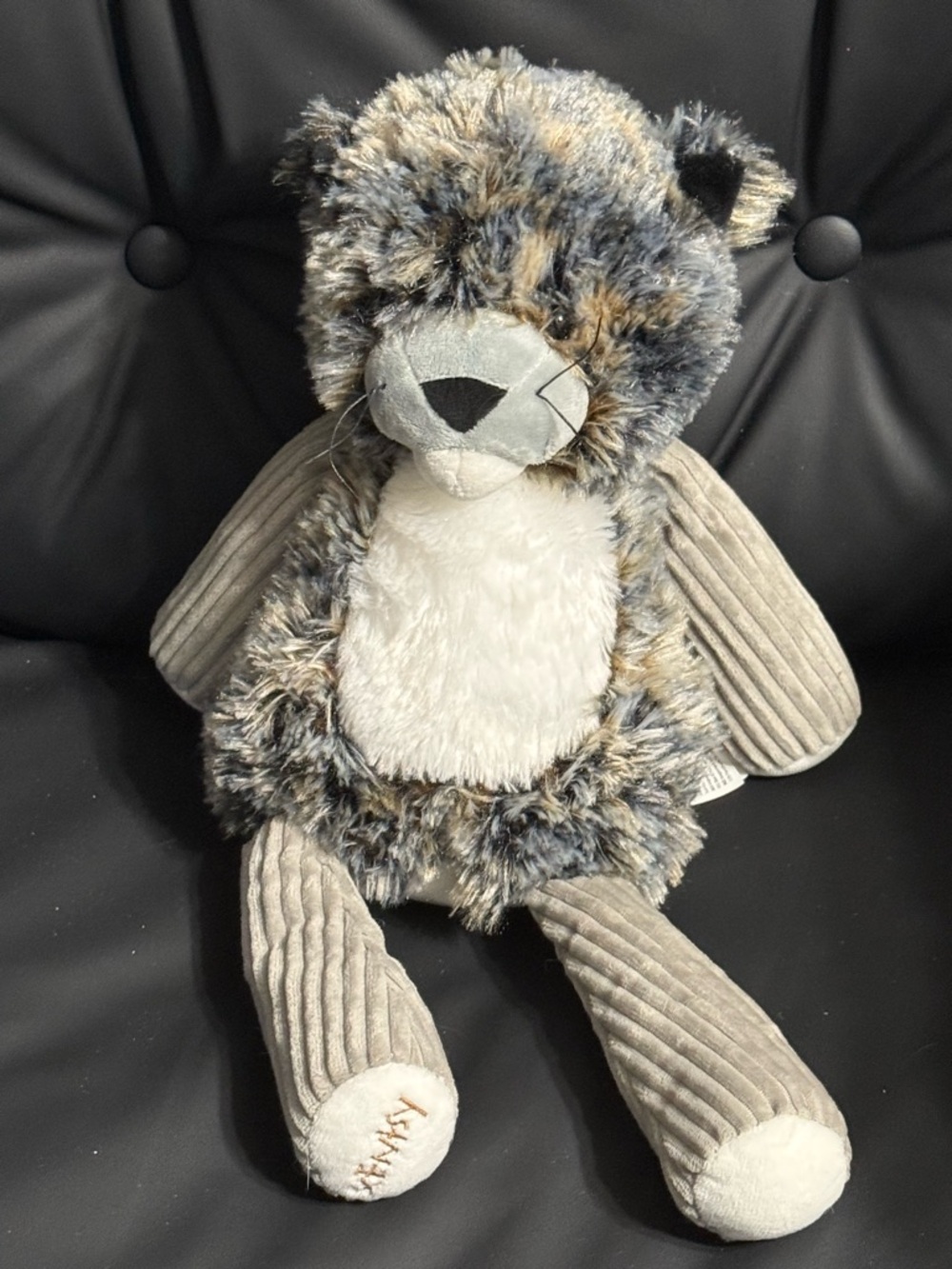 Scentsy Buddy Samson Snow Leopard Plush Grey Spotted Stuffed Animal